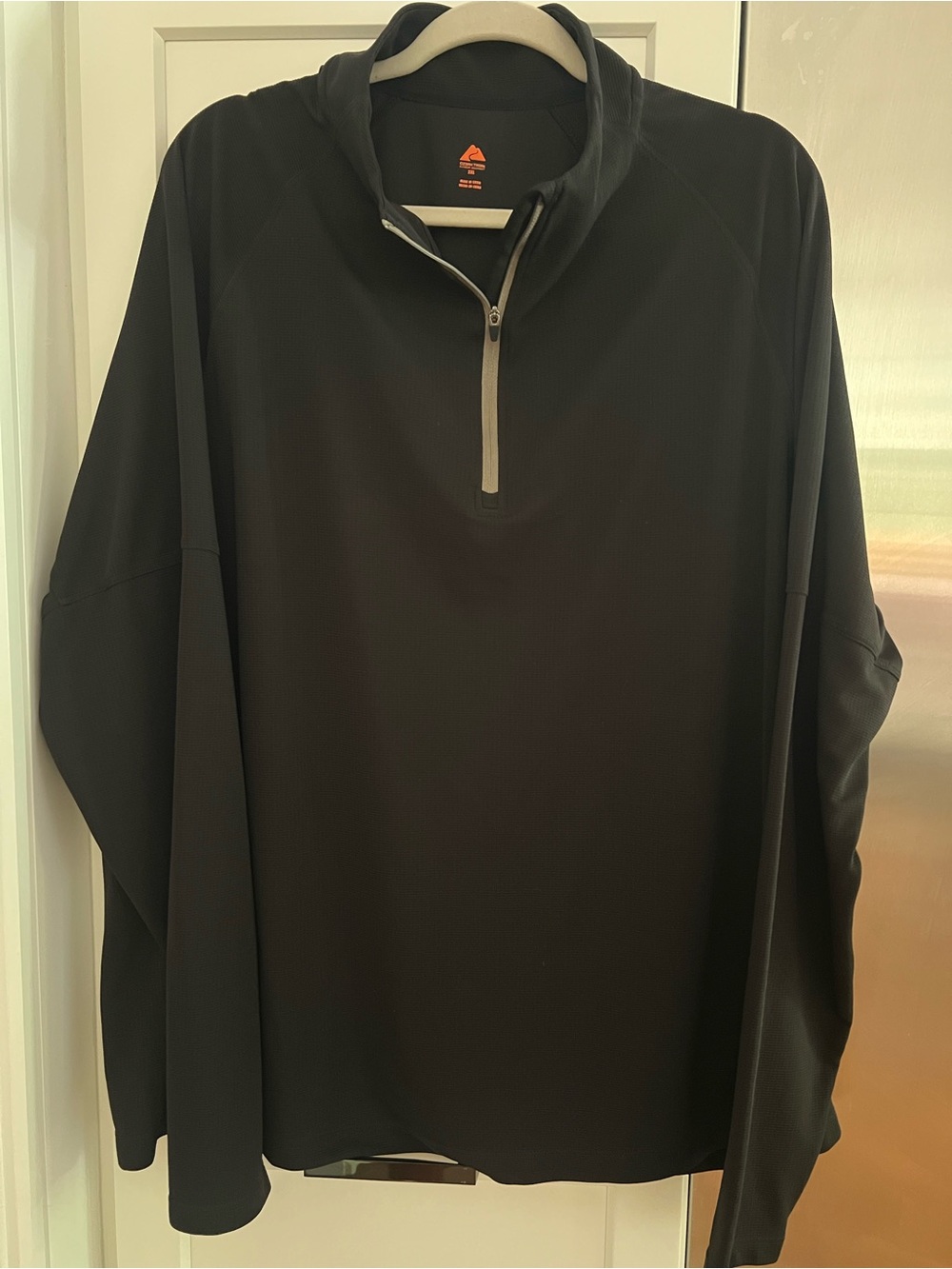 Ozark Trail Men's Black Quarter-Zip Performance Pullover, Size: 2XL